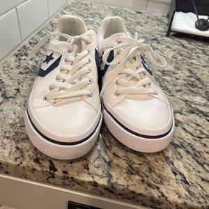 All leather converse low tops